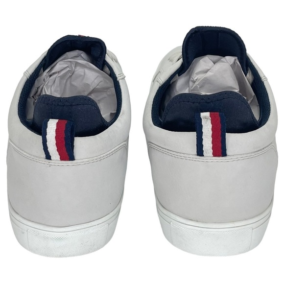 Tommy Hilfiger McNeil Cream Faux Leather Mens Sneakers 12M - Picture 11 of 16